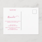 Maak een vet omlijnd herinnering RSVP-Briefkaart v Uitnodiging Briefkaart (Achterkant)