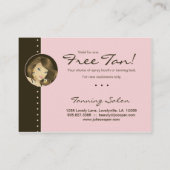 Maak een VIP Club Card voor artiesten Roze vrouw Kortingskaartje (Achterkant)