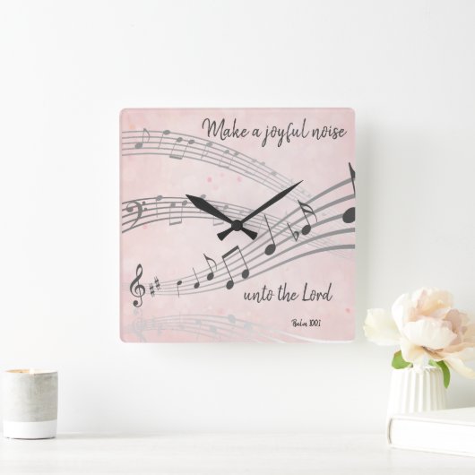 Maak een vreugdevolle bijbelversie vierkante klok (Huis)