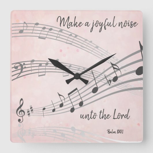 Maak een vreugdevolle bijbelversie vierkante klok (Voorkant)