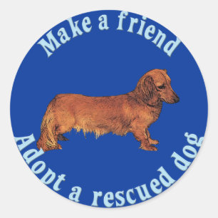 Maak een vriend - Dachshund Ronde Sticker