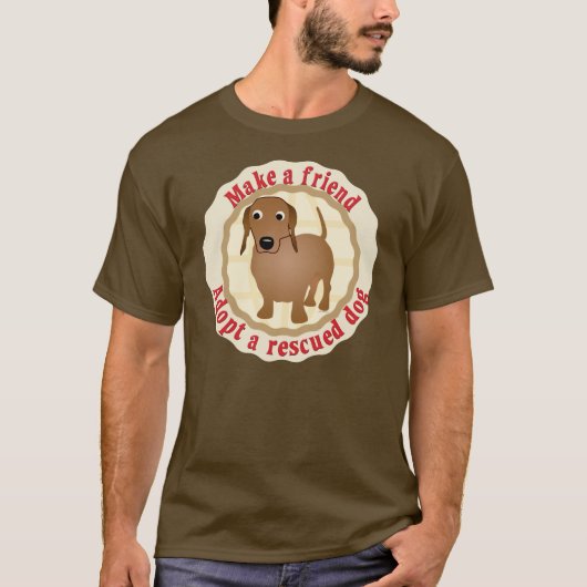 Maak een vriend - Dachshund T-shirt (Voorkant)