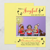 Maak een vrolijk geluid - Caroling Invitation Kaart (Voorkant / Achterkant)