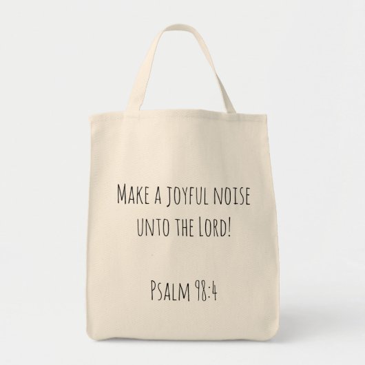 Maak een vrolijk lawaai psalm 98 Christelijk Tote Bag (Voorkant)