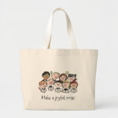 Maak een vrolijk lawaai waarin kinderen hun muziek grote tote bag (Voorkant)