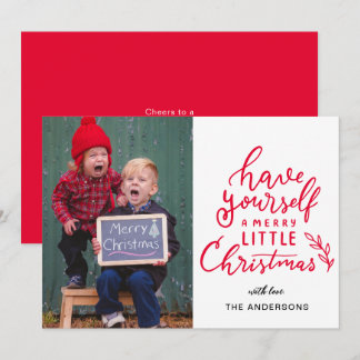 Maak een vrolijke kerstfoto feestdagenkaart