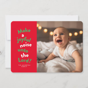 Maak een vrolijke religieuze kerstfoto feestdagenkaart