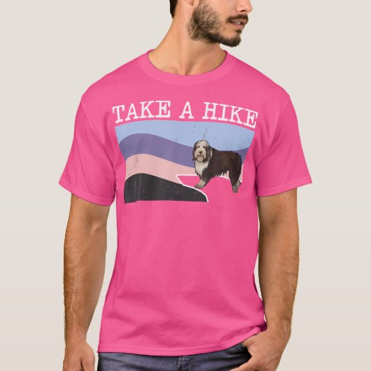 Maak een wandeling Bearded Collie Grappig Graphic T-shirt (Voorkant)