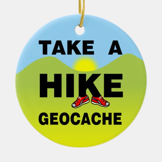 Maak een wandeling landschap keramisch ornament (Voorkant)