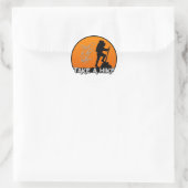 Maak een wandeling stickers, aanpasbaar ronde sticker (Tas)