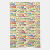 "Maak een wens" Birthday Candles Kitchen Towel Theedoek (Verticaal)