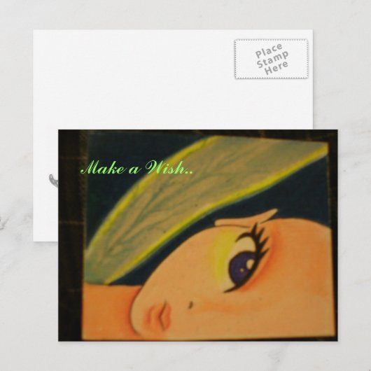 Maak een wens... briefkaart (Voorkant / Achterkant)