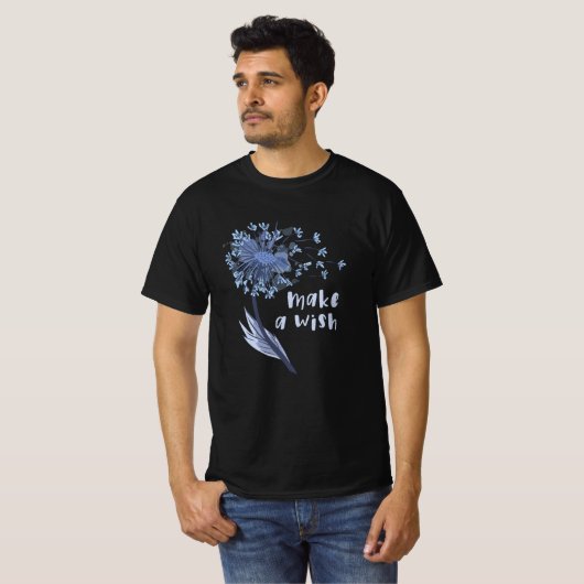Maak een wens-Dandelion ventilator T-shirt (Voorkant volledig)