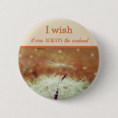 Maak een wens dandilion badge ronde button 5,7 cm (Voorkant)