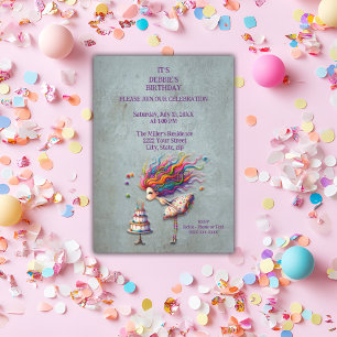 Maak een wens grillige verjaardag meisje kaart