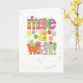 Maak een wens kaart (Gele Bloem)