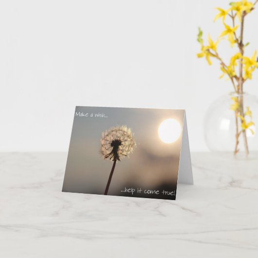 Maak een Wens… Kaart (Gele Bloem)