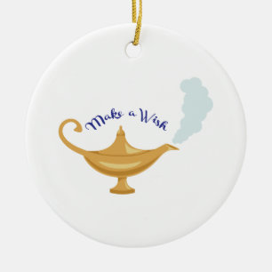 Maak een wens keramisch ornament