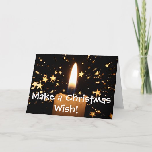 Maak een wens kerst Kaart (Voorkant)