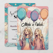 Maak een wens Lief Zestien Verjaardagsfeest Kaart (Voorkant / Achterkant)