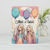 Maak een wens Lief Zestien Verjaardagsfeest Kaart (Staand voorkant)