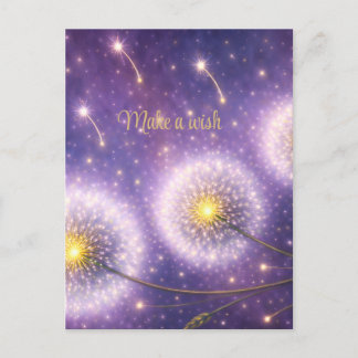 maak een wens paardenbloem dromen wensbloemen briefkaart