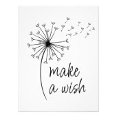 Maak een wens paardenbloem klok. foto afdruk (Voorkant)