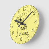 Maak een wens paardenbloem klok. ronde klok (Hoek)