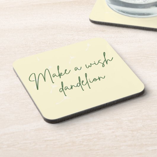 Maak een Wens Paardenbloem Onderzetter Set van 6 (Linkerzijde)