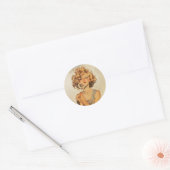 Maak een wens paardenbloem ronde sticker (Envelop)