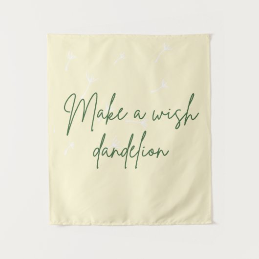 Maak een Wens Paardenbloem Tapestry Wandkleed (Voorkant)