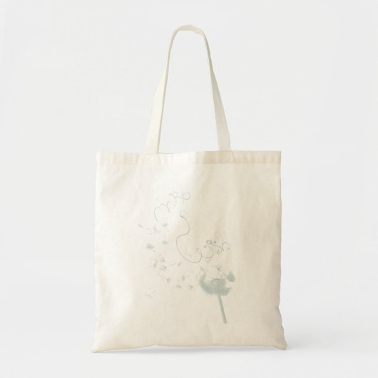 Maak een wens paardenbloem tote bag (Voorkant)