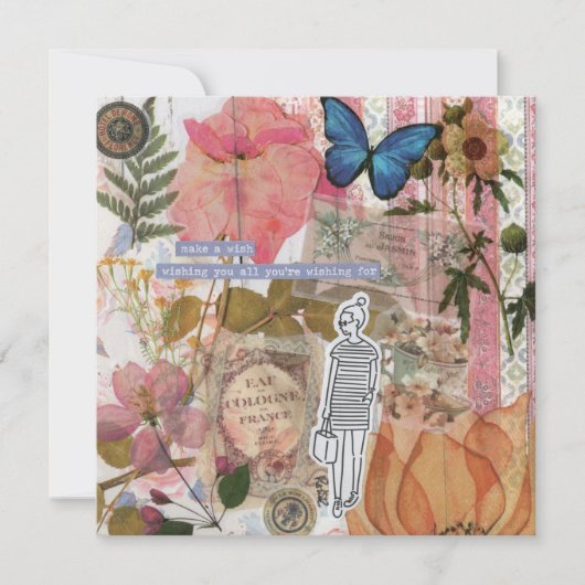 Maak een wens plat Wenskaart (Voorkant)