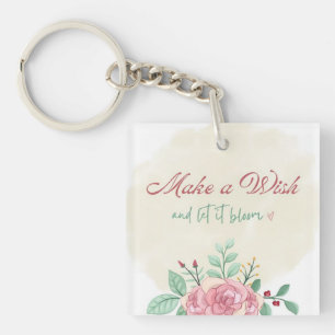 Maak een Wens Sleutelhanger Bloemig Cute Accesso