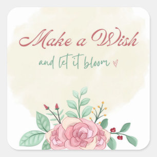Maak een Wens Stickers   Bloemige Cute Set