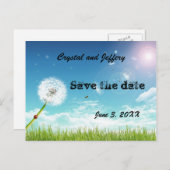 Maak een Wens Trouwen Save the Date Aankondigingskaart (Voorkant / Achterkant)