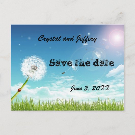 Maak een Wens Trouwen Save the Date Aankondigingskaart (Voorkant)