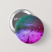 Maak een wensen dandilion klok badge ronde button 5,7 cm (Voorkant /achterkant)
