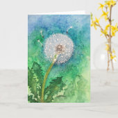 MAAK een WENSKAART van de Paardebloem van de WENS Kaart (Gele Bloem)