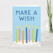 Maak een wensverjaardagskaart - blauw kaart (Voorkant)