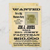 Maak een Westerne Partij Gezochte Kaart van de Uit (Voorkant / Achterkant)