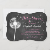 Maak een Wish. baby shower Uitnodiging (roze) (Voorkant)