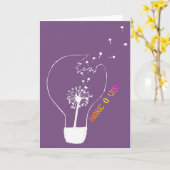 Maak een Wish Birthday Kaart. Abstracte Dandelion Kaart (Gele Bloem)