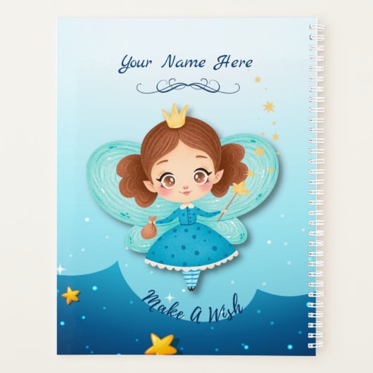 Maak een Wish Blue Fairy Yarly Calendars Planner (Achterkant)