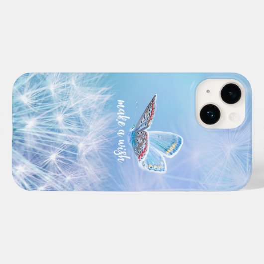 Maak een Wish Dandelion- en Butterfly-ontwerp Case-Mate iPhone Case (Achterkant (horizontaal))