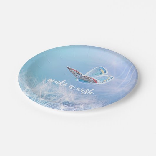 Maak een Wish Dandelion- en Butterfly-ontwerp Papieren Bordje (Gekanteld)