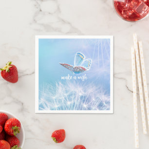 Maak een Wish Dandelion- en Butterfly-ontwerp Servet
