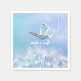 Maak een Wish Dandelion- en Butterfly-ontwerp Servet