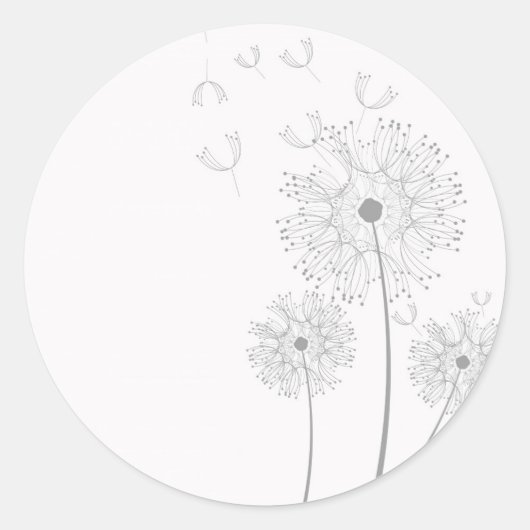 Maak een Wish Dandelion Ronde Sticker (Voorkant)