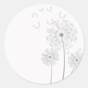 Maak een Wish Dandelion Ronde Sticker